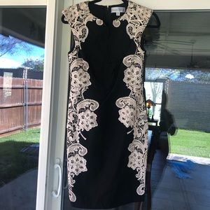 BLACK AND CREAM FORMAL DRESS